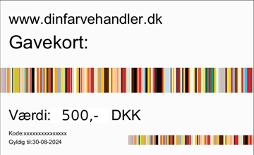 Gavekort til www.dinfarvehandler.dk på 500,-